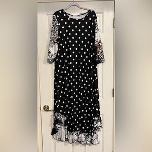 Nuggles Polka Dot Black and White Dress